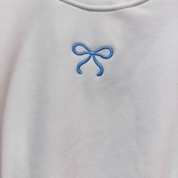Main Strip - 2 piece/ white Sweatshirt & Pants with bow motif Top L, Pants M - Picture 16 of 16